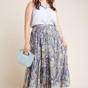 Anthropologie Miele floral Midi skirt